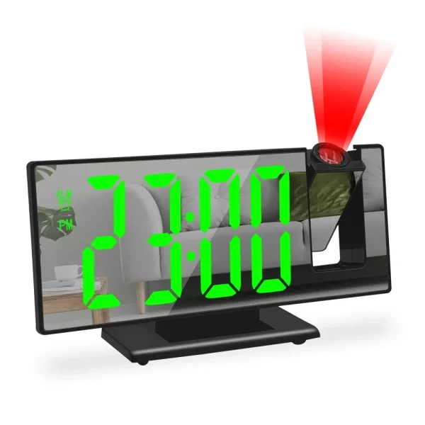 réveil numérique projection LED USB