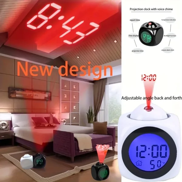 réveil numérique à projection LCD